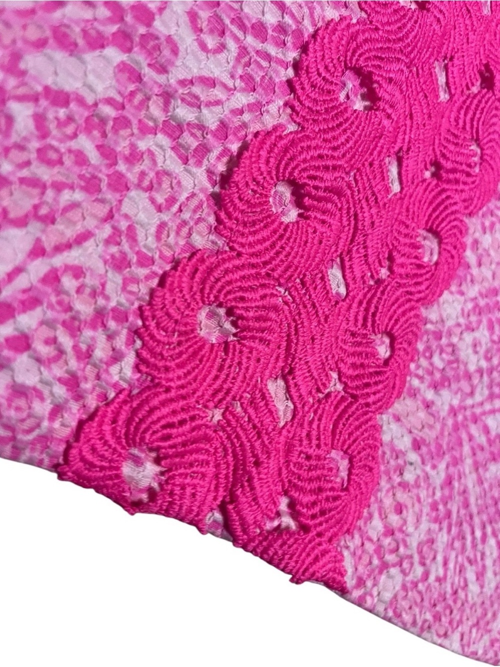 Lilly Pulitzer x Target See Ya Later Shift Dress Pink White Lace Trim Mini S 6 - Picture 6 of 8